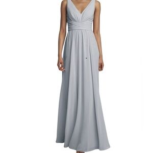 Amsale Light Blue Chiffon Bridesmaid Dress